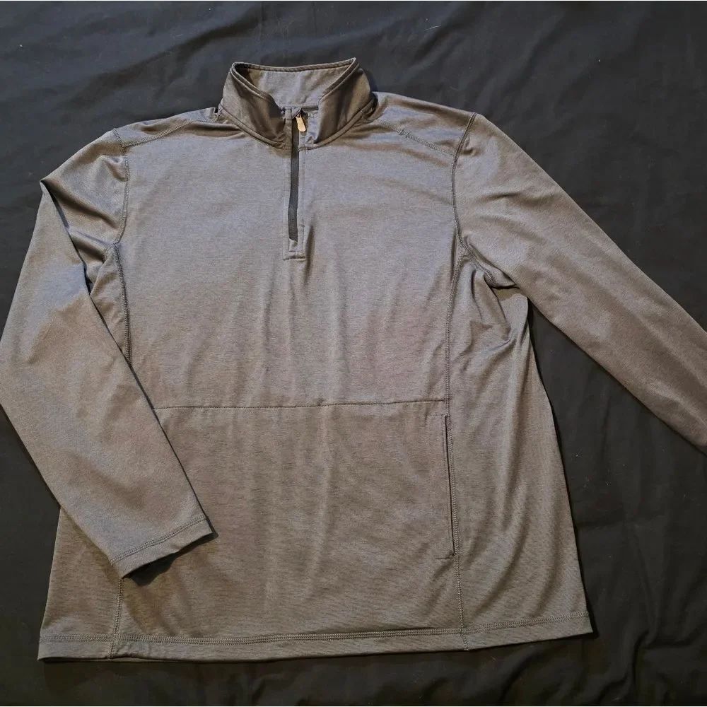 Tommy Bahama Men's Charcoal Zip-Up Sweater Mens XL
